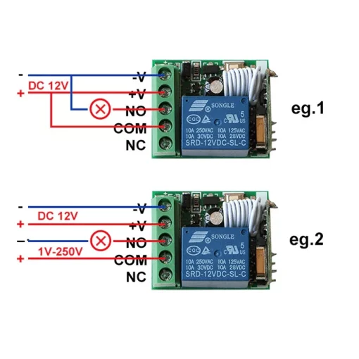 Module de relais 433MHz 12V + télécommande sans fils – Image 5