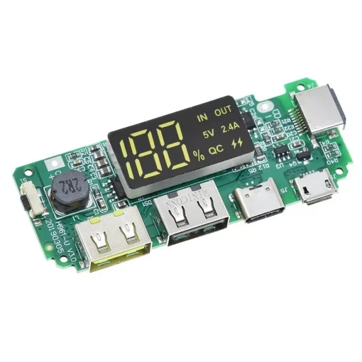 Module double sortie usb 5v 2.4a avec protection pour raspberry ou autres support 3 cable usb